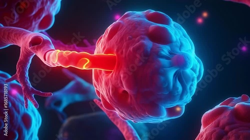 3D Cellular Anatomy – Vivid Microscopic View of Human Cell Structures