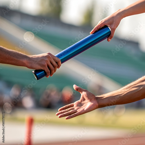 Relay Race: Precision Handoff of Baton in Athletic Competition