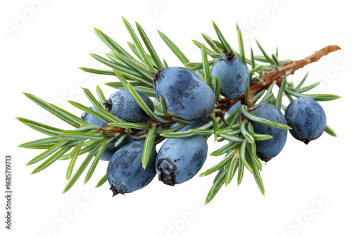 Close-up of juniper branch with berries