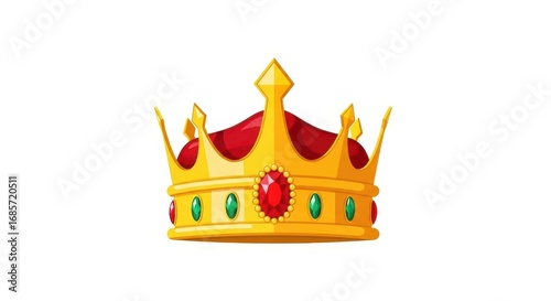 Digitally Rendered Crown Symbolizing Power, Authority, and Nobility