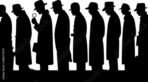 Detective Silhouette Vector Illustration 