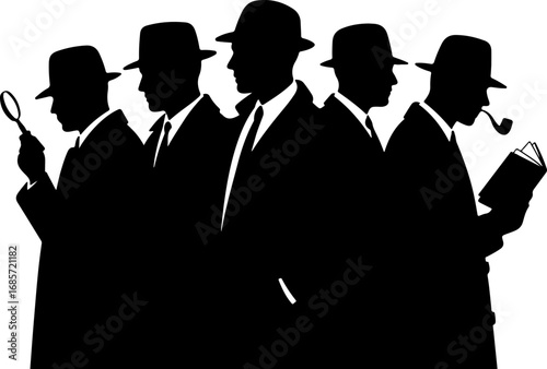 Detective Silhouette Vector Illustration 