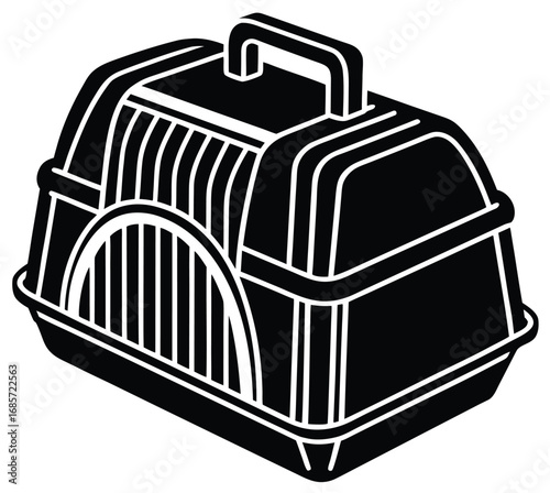 Isolated retro travel bag icon, a vector illustration of a vintage suitcase