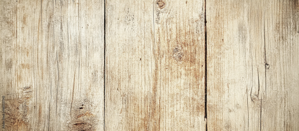Naklejka premium Rustic wooden planks with weathered texture, creating a natural background