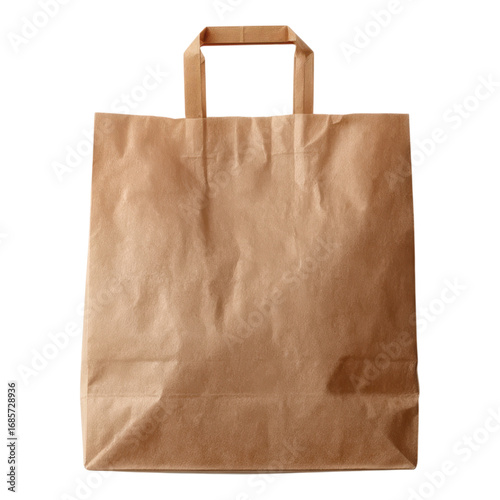 Eco-Friendly Brown Paper Bag with Handles for Shopping or Storage
