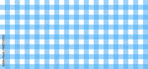 Blue checkered gingham seamless pattern background representing fabric texture, picnic tablecloth, textile design, seamless grid, classic retro style, decorative backdrop, and fashion concept