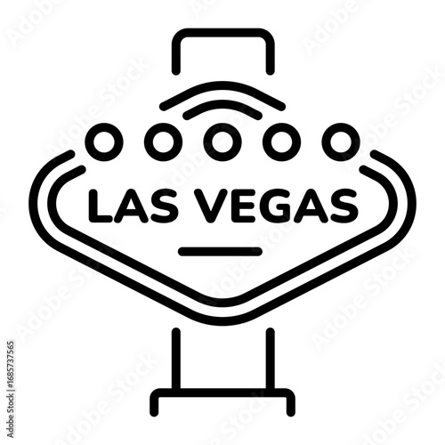 A linear style icon representing las vegas
