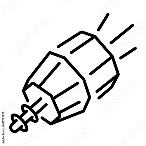 A linear style icon representing communication relay