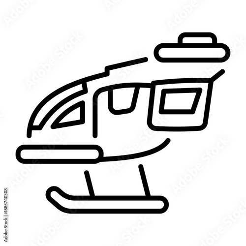 An outline style icon depicting passenger drone