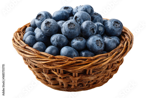 Wallpaper Mural Fresh blueberries in a woven basket Torontodigital.ca