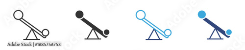 lever icon set, Equal Weight and Imbalance Scale Icons - Balance & Measurement Symbols . 