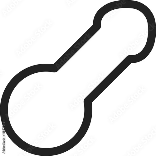 Penis icon. Male reproductive sexual organ. Vector. Line style.