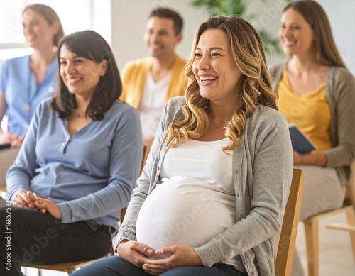 Prenatal Class - Expectant Mothers Sharing Experiences and Learning Together.