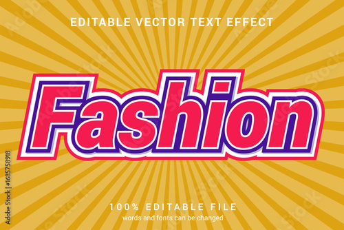 Fashion typography editable text effect template