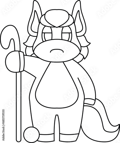 Horse Field hockey Field hockey stick Animal Vector raphic Art Illustration