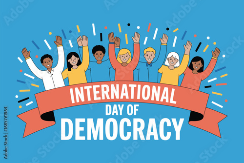 International day of democracy celebration people diversity unity freedom rights