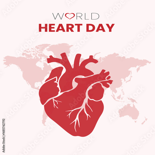 World Heart Day card, poster or banner