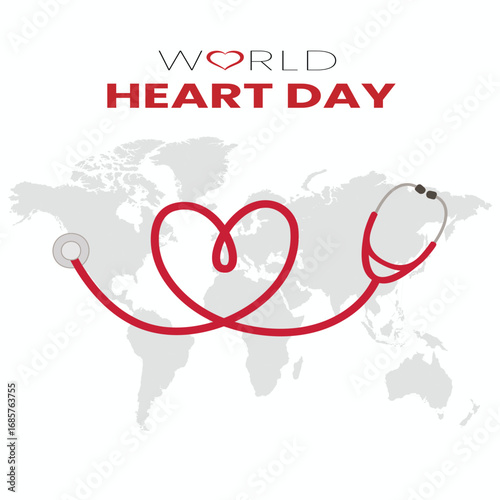 World Heart Day card, poster or banner
