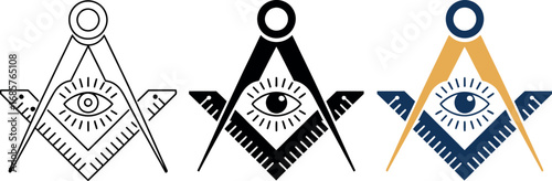 Symbol of vigilance and guidance, the Square and Compasses with the Eye of Providence