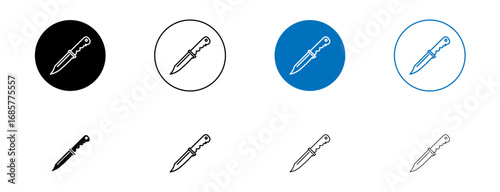 knife icons set. vector illustration