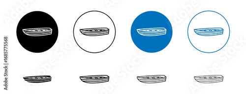 Wooden boat icons set. vector illustration