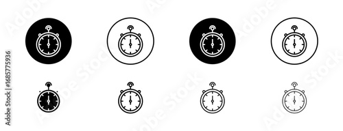 Stop watch icons set. vector illustration