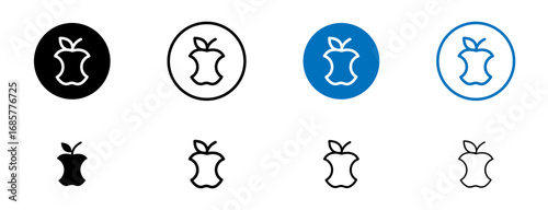 Organic waste icons set. vector illustration