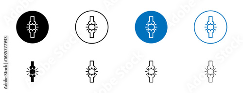 Herniated disc icons set. vector illustration