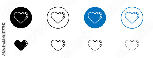 Heart icons set. vector illustration