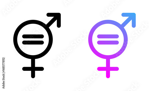Gender equality icons set. vector illustration