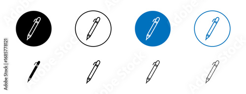 Fountain pen icons set. vector illustration