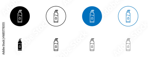 Face cleanser icons set. vector illustration