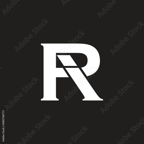 Letter RI or IR initial logo design minimal elegant trendy.