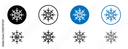 Comprehensible icons set in black and blue colors on white background