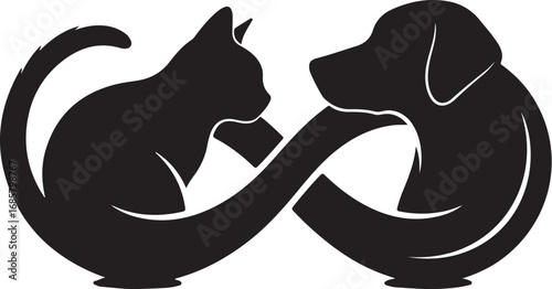 cat and dog inifinity sign