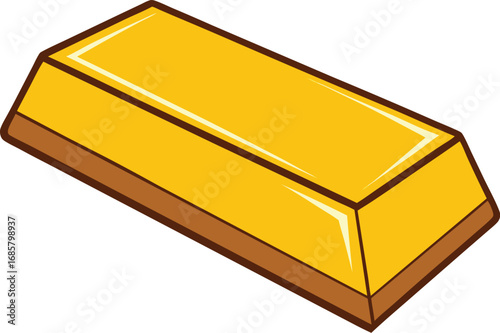 Gold Bar Illustration ingot precious metal