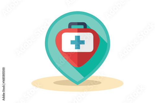 Health care symbol representing medical assistance in a vibrant design style