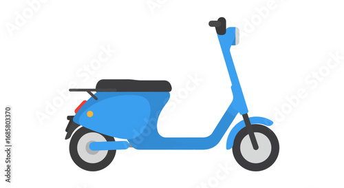 Modern blue electric scooter with minimalist design