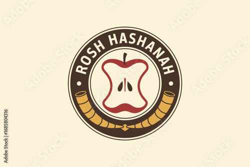 Rosh hashanah jewish new year apple honey shofar holiday celebration tradition symbol