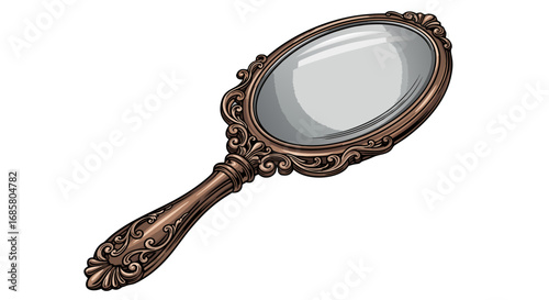 Hand mirror vector illustration