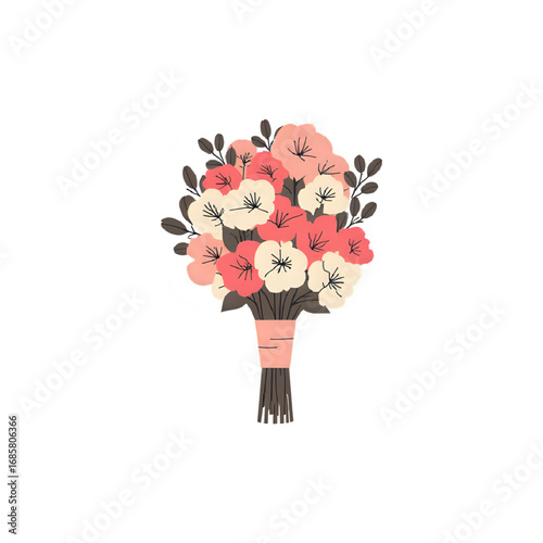 Elegant Floral Bouquet: Pink and White Flower Arrangement