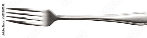 Silver fork with tines, side view