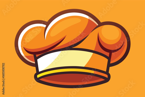 Chef hat logo design with vibrant colors suitable for culinary themes and workshops