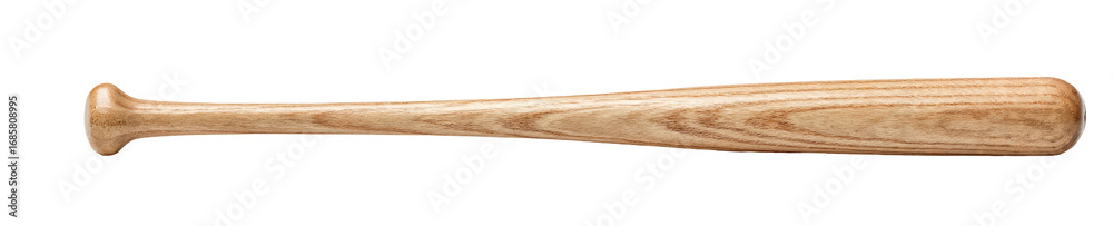 Fototapeta premium Light-brown wooden baseball bat