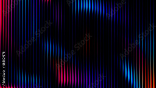 Gradient light fractal glass effect background. Glow vibrant background. Illuminated with warm blending glowing tones. Vibrant glowing through geometric structural glass. Vector illustration.