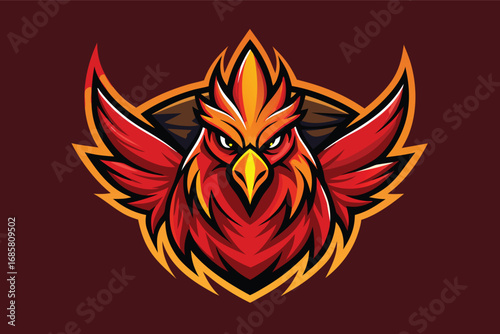 Creative phoenix logo design featuring vibrant colors and strong lines for bold branding
