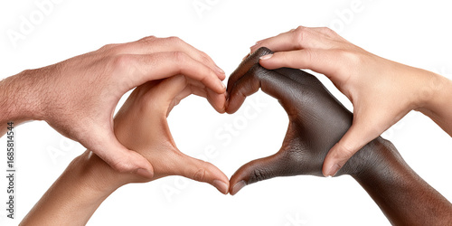 Diverse hands forming a heart shape (8)