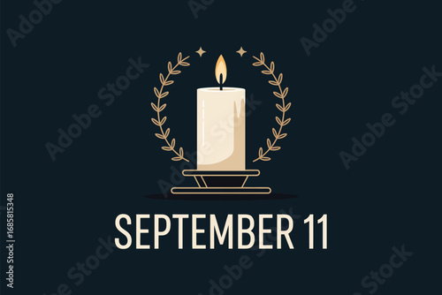 September 11 candle memorial remembrance never forget tribute honor respect