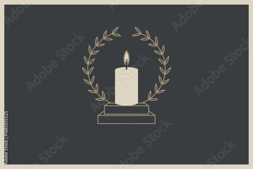 Candle flame wreath memorial remembrance celebration light peace hope grief loss