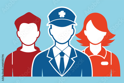 Healthcare workers and first responders collaborate in a community to support public safety